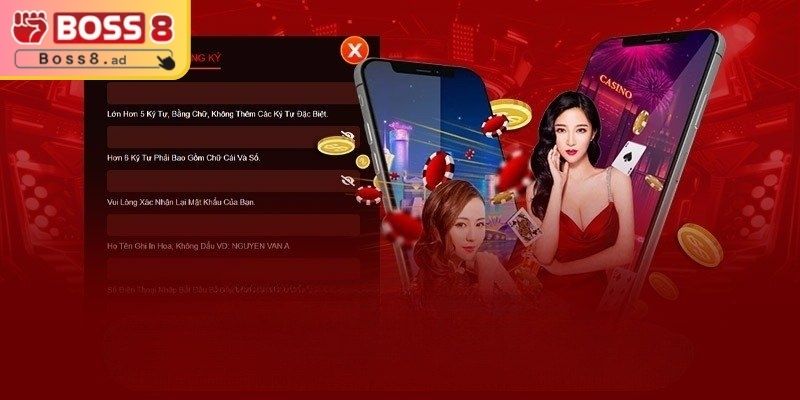 Truy cập đúng link chính thống để đăng ký BOSS8